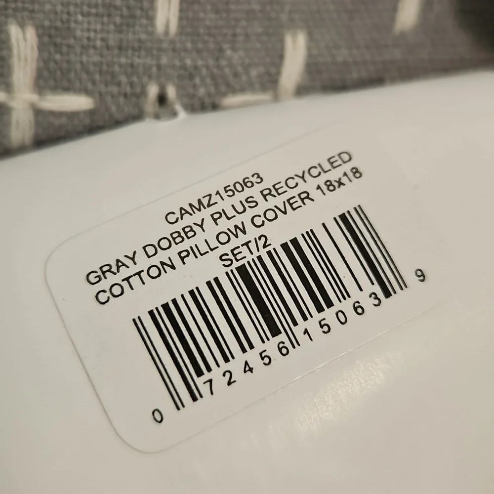 Gray DII Recycled Cotton Pillow Covers 18